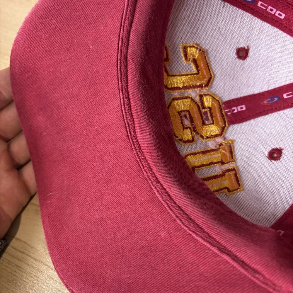 USC Trojans Hat Cap Strap Back Red Yellow NCAA Football College Mens Embroidered
